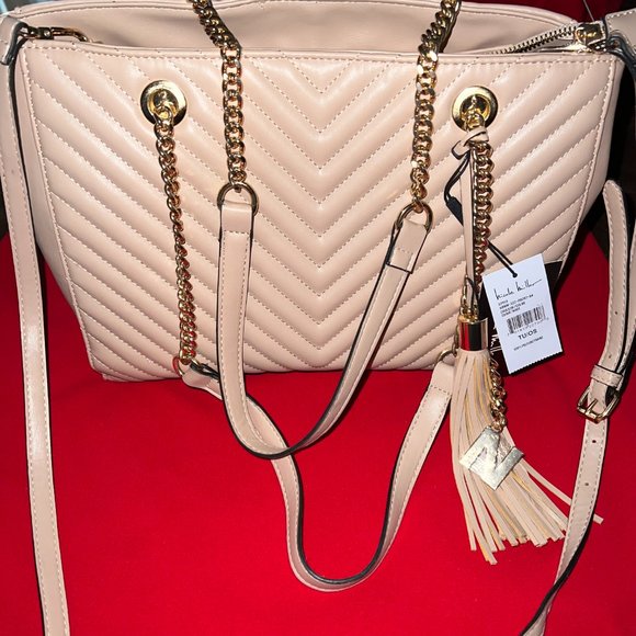 LARGE TOTE WITH GOLDEN .NWT